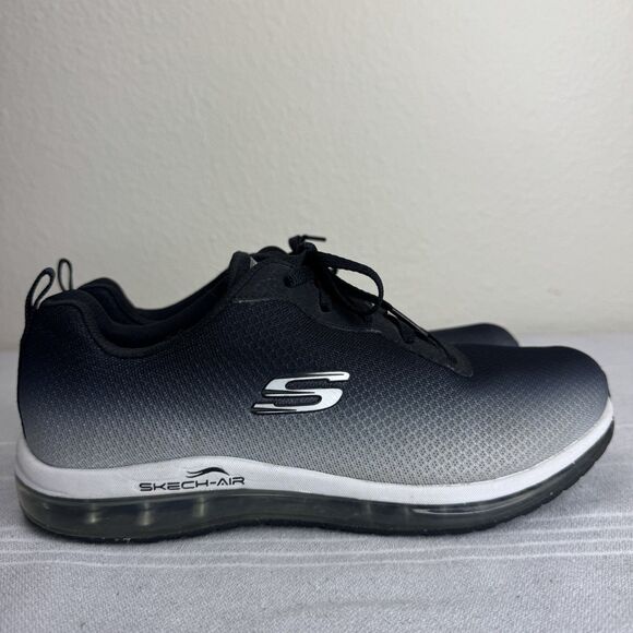 Skechers Skech-Air Element Athletic Sporty Training Sneaker Black White 7.5 - Picture 2 of 12